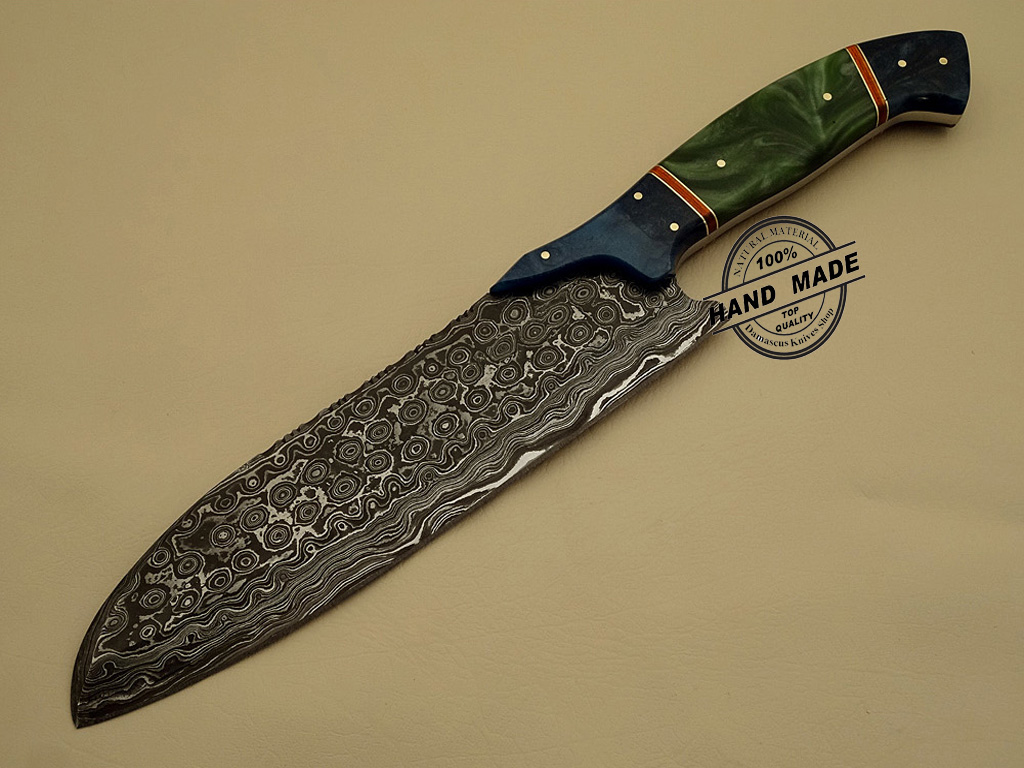Damascus Kitchen Knife 011225