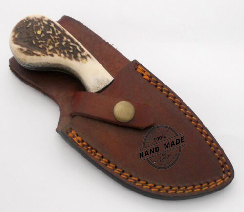 Damascus Skinner Knife Custom Handmade Damascus Steel Hunting Knife 1175 - Image 3