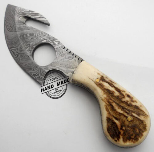 Damascus Skinner Knife Custom Handmade Damascus Steel Hunting Knife 1175 - Image 2