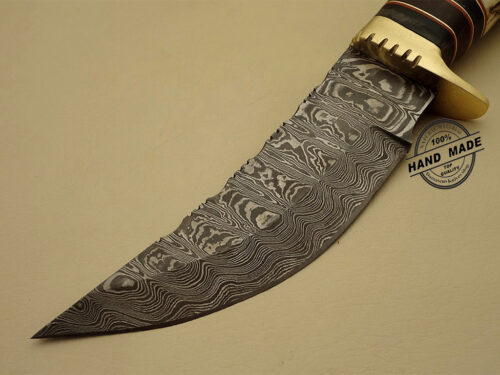 Professional Damascus Skinner Knife Custom Handmade Damascus Steel Hunting Knife 1151 - Image 3