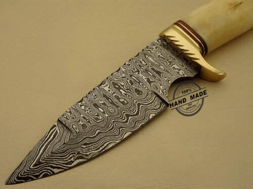 Professional Damascus Skinner Knife Custom Handmade Damascus Steel Knife 1125 - Image 3