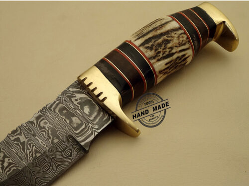 Professional Damascus Skinner Knife Custom Handmade Damascus Steel Hunting Knife 1151 - Image 4