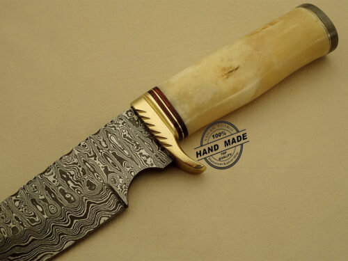 Professional Damascus Skinner Knife Custom Handmade Damascus Steel Knife 1125 - Image 4