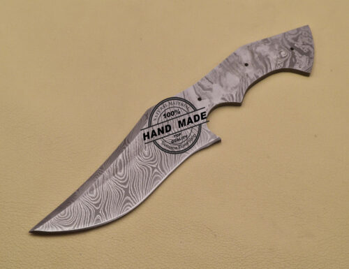Damascus Skinner Blank Blade Custom Handmade Damascus Steel Knife 1421 - Image 3