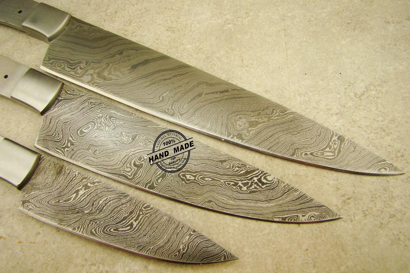 Details about   LOT OF 10 CUSTOM HANDMADE DAMASCUS STEEL BLANK BLADE SHEFF  KNIVES 
