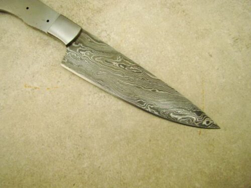 Blank Blade Damascus Chef’s Knife Blank Blade Custom Handmade Damascus Steel Kitchen Professional Damascus Chef’s Knife With Stainless Steel Handle 1413 - Image 3