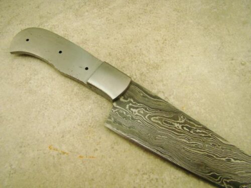 Blank Blade Damascus Chef’s Knife Blank Blade Custom Handmade Damascus Steel Kitchen Professional Damascus Chef’s Knife With Stainless Steel Handle 1413 - Image 4