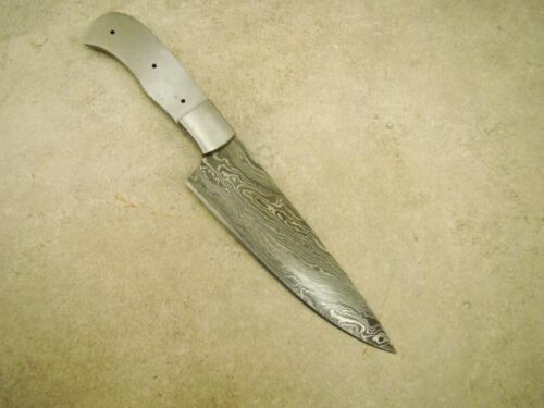 Blank Blade Damascus Chef’s Knife Blank Blade Custom Handmade Damascus Steel Kitchen Professional Damascus Chef’s Knife With Stainless Steel Handle 1413