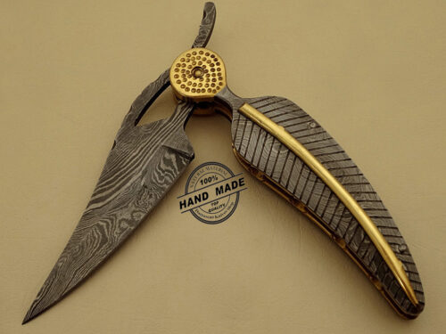Professional Damascus Folding Knife