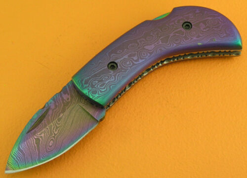 Damascus Folding Back Lock