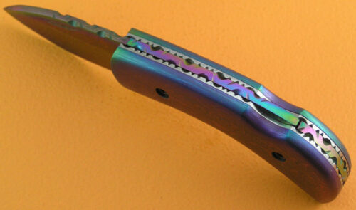 Damascus Folding Back Lock Knife Handmade Damascus Steel Pocket Knife 1367 - Image 4