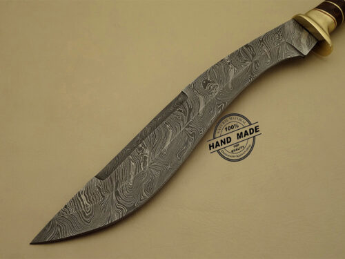 Damascus Kukuri Knife Custom Handmade Damascus Steel Hunting Best Damascus Kukuri Knife With Stag Handle Leather Sheaths 1105 - Image 3