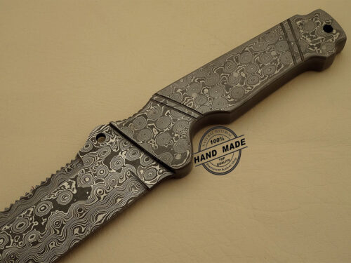 Full Damascus Tracker Knife Custom Handmade Damascus Steel Outdoor Knife With Sheaths 1112 - Image 4