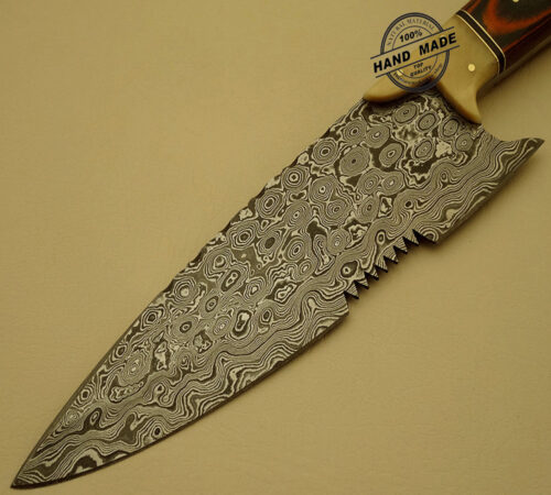 Damascus Kitchen Chef’s Knife Custom Handmade Damascus Steel Chef’s Knife New Damascus Kitchen Chef’s Knife With Mictra Handle Leather Sheaths 1509 - Image 3