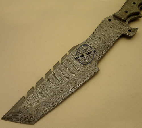 Full Damascus Tracker Knife Custom Handmade Damascus Steel Beautiful Hunting Professional Tracker Knife With Leather Sheaths 1526 - Image 3