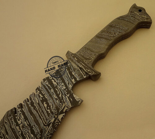 Amazing Damascus Tracker Knife Custom Handmade Damascus Steel Hunting Knife Best Damascus Tracker Knife Full Tang Damascus Knife With Leather Sheaths 1535 - Image 3