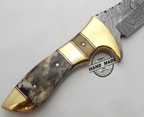 Damascus Bowie Knife Custom Handmade Beautiful Damascus Steel Knife 1170 - Image 5