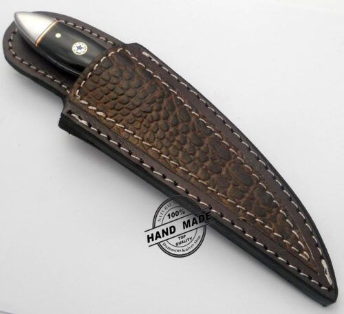 New Damascus Chef’s Knife Custom Handmade Damascus Steel Professional Damascus Kitchen Chef’s Knife With Buffalo Horn Handle Leather Sheaths 1172 - Image 3