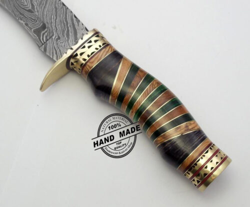 Damascus Skinner Knife Fixed Blade Handmade Damascus Steel Knife 1160 - Image 3