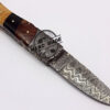 Damascus Folding Liner Lock Knife Damascus Fish Folding Knife Custom Handmade Damascus Steel Hunting Knife Beautiful Damascus Fish Folding Knife With Walnut,Horn,Olive Wood Handle Leather Sheaths 1326