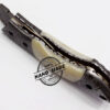 Damascus Folding Liner Lock Knife Amazing Damascus Russian Folding Knife Custom Handmade Damascus Steel Hunting Knife New Damascus Folding Knife With Real Bone Handle Leather Sheaths 1339 - Image 3