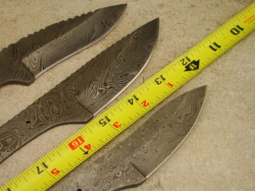 Lot Of 3 PCs Damascus Skinner Knife Custom Handmade Damascus Steel Hunting Knife Best Damascus Skinner Knife Full Tang Damascus Knife 1432 - Image 3