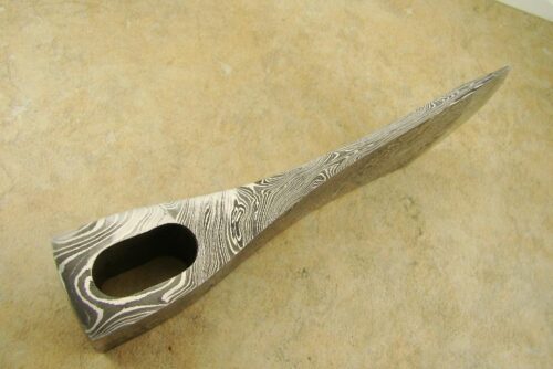 Blank Blade Head Damascus Tomahawk Axe Custom Handmade Damascus Steel Hunting Tomahawk Axe Hatchet Head Knife Blank Blade 6-3/4 Inch 1422 - Image 3