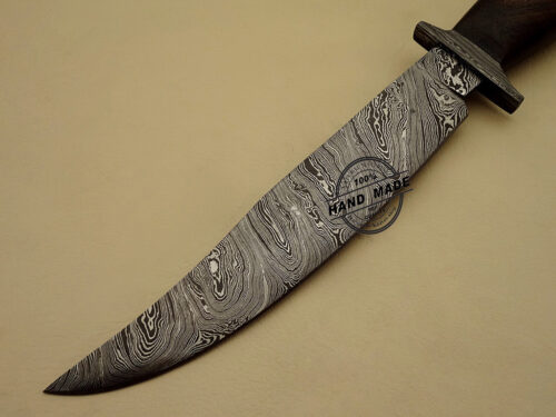 Damascus Hunting Knife Custom Handmade Damascus Steel Best Hunting Knife With Walunt Wood Handle Leather Sheaths 1123 - Image 3