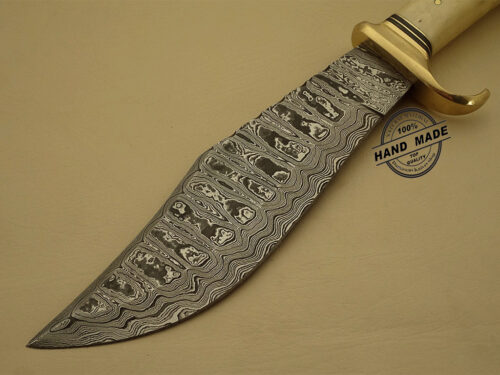 Damascus Skinner Knife Fixed Blade Handmade Damascus Steel Knife 1119 - Image 3