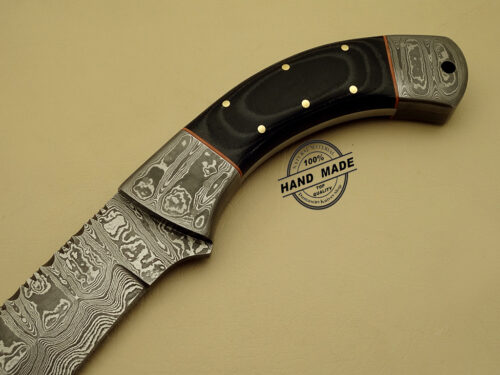 New Damascus Chopper Knife Custom Handmade Damascus Steel Hunting Knife Best Damascus Chopper Knife With Mictra Handle Leather Sheaths 1128 - Image 4