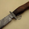 Damascus Hunting Knife Custom Handmade Damascus Steel Best Hunting Knife With Walunt Wood Handle Leather Sheaths 1123 - Image 4