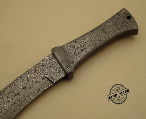 Full Damascus Hunting Kukuri Knife Custom Handmade Damascus Steel Hunting Knife  Professional Full Damascus Kukuri Knife With Leather Sheaths 1103 - Image 4