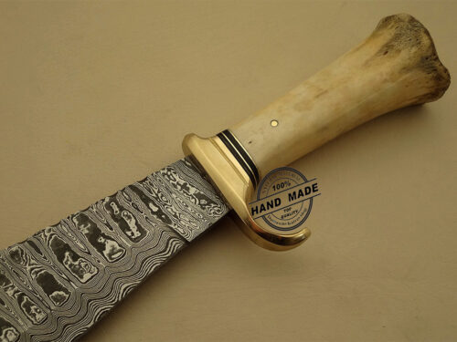 Damascus Skinner Knife Fixed Blade Handmade Damascus Steel Knife 1119 - Image 4