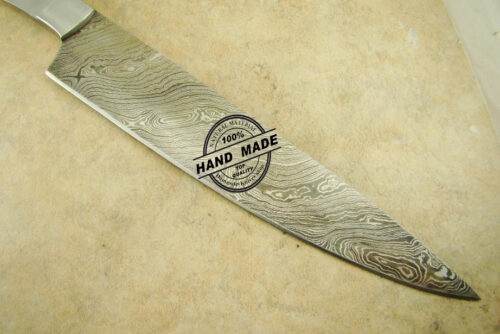 Blank Blade Professional Blank Blade Kitchen Knife Custom Handmade Damascus Steel Kitchen Chef’s Knife With Stainless Steel Handle 1404 - Image 3