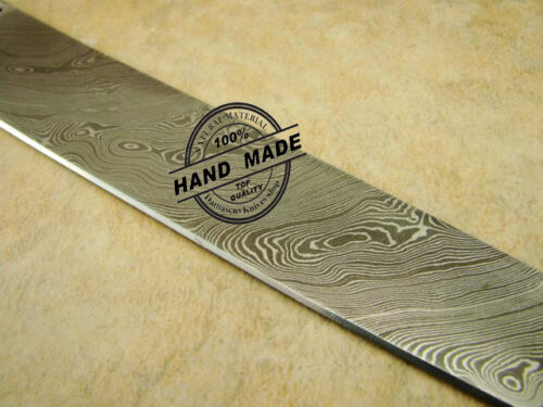 Blank Blade Professional Damascus Kitchen Knife Blank Blade Custom Handmade Damascus Steel Kitchen Knife Regular Damascus Chef’s Knife With Stainless Steel Handle 1403 - Image 4