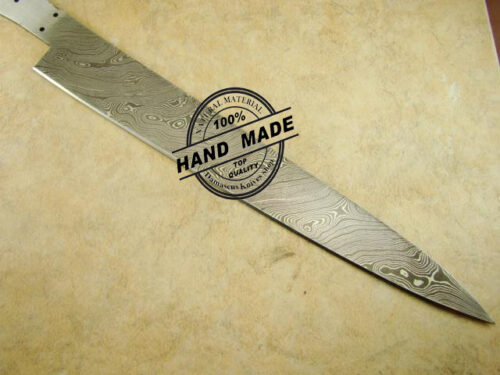 Blank Blade Professional Damascus Kitchen Knife Blank Blade Custom Handmade Damascus Steel Kitchen Knife Regular Damascus Chef’s Knife With Stainless Steel Handle 1403 - Image 3