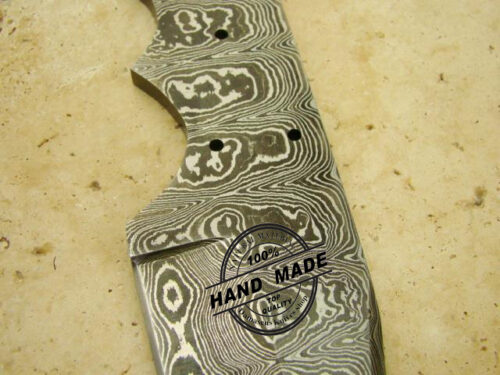 Blank Blade Damascus Tactical Skinner Finger Blank Blade Knife Custom Handmade Damascus Steel Professional Hunting Knife Damascus Finger Skinner Blank Blade 1419 - Image 3