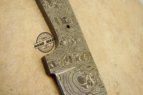 Blank Blade Damascus Tactical Skinner Blank Blade Knife Custom Handmade Damascus Steel Professional Hunting Knife Full Tang Damascus Tactical Skinner Blank Blade 1415 - Image 4
