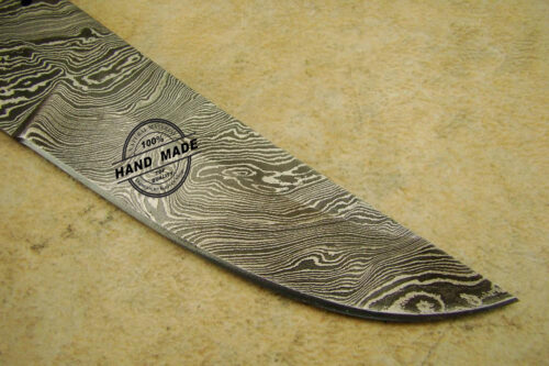 Blank Blade Damascus Tactical Skinner Blank Blade Knife Custom Handmade Damascus Steel Professional Hunting Knife Full Tang Tactical Skinner Blank Blade 1416 - Image 3