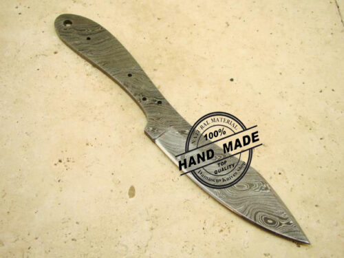 Blank Blade Damascus Slim Roach Blank Blade Knife Custom Handmade Damascus Steel Professional Hunting Knife Damascus Slim Roach Blank Blade Full Tang Damascus 1411