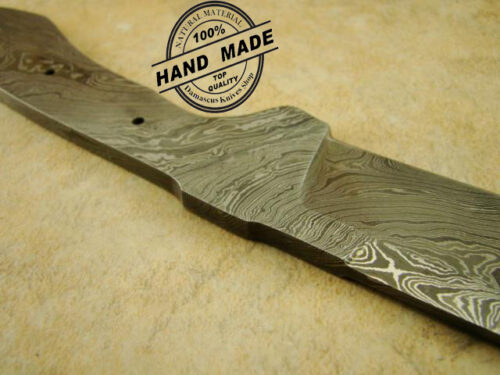 Blank Blade Damascus Chef’s Skinner Sharp Blank Blade Knife Custom Handmade Damascus Steel Kitchen Chef’s Professional Damascus Skinner Knife Full Tang Damascus 1410 - Image 4