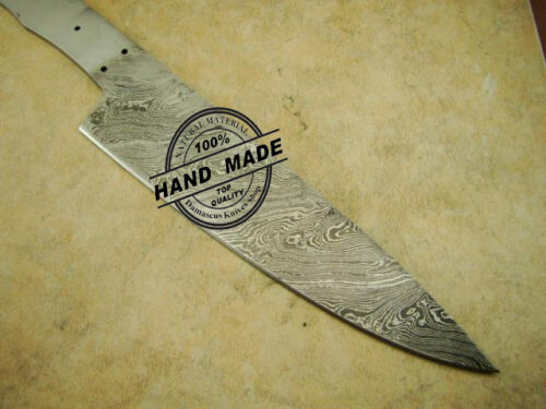 Blank Blade Professional Damascus Chef’s Knife Blank Blade Custom Handmade Damascus Steel Kitchen Knife Damascus Chef’s Knife Stainless Steel Handle 1406 - Image 3