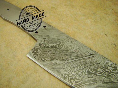 Blank Blade Professional Damascus Chef’s Knife Blank Blade Custom Handmade Damascus Steel Kitchen Knife Damascus Chef’s Knife Stainless Steel Handle 1406 - Image 4