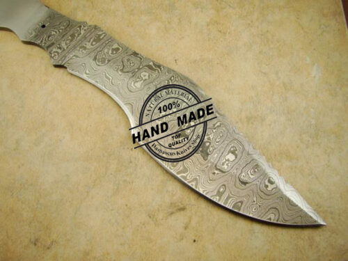Damascus Survival Tracker Kukuri Knife Blank Blade Custom Handmade Damascus Steel Hunting Knife Best Damascus Tracker Kukuri Knife With Stainless Steel Handle 1405 - Image 3