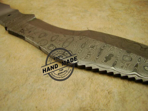 Damascus Survival Tracker Kukuri Knife Blank Blade Custom Handmade Damascus Steel Hunting Knife Best Damascus Tracker Kukuri Knife With Stainless Steel Handle 1405 - Image 4