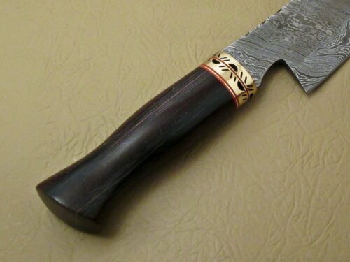 Damascus Kitchen Chef's Knife Custom Handmade Damascus Steel Kitchen New Damascus Chef's Knife With Micrta Handle Leather Sheaths 1953 - Image 5