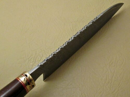 Damascus Kitchen Chef's Knife Custom Handmade Damascus Steel Kitchen New Damascus Chef's Knife With Micrta Handle Leather Sheaths 1953 - Image 6