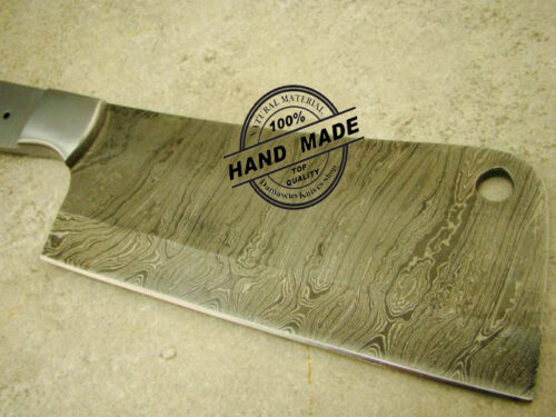 12″ Damascus Butchers Cleaver Chef’s Blank Blade Custom Handmade Damascus Steel Kitchen Professional Chef’s Butchers Blank Blade Knife 1430 - Image 4