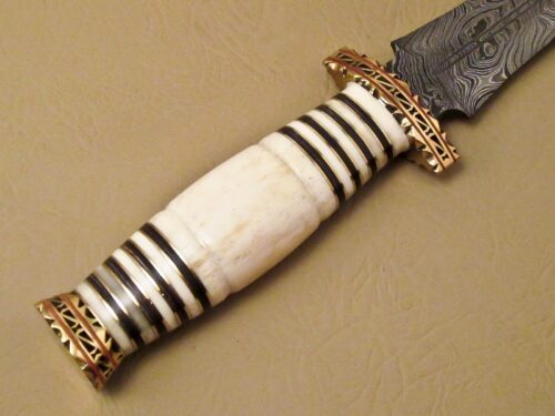 Damascus Dagger Knife Custom Handmade Damascus Steel Hunting Knife 1965 - Image 4
