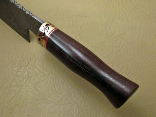 Damascus Kitchen Chef's Knife Custom Handmade Damascus Steel Kitchen New Damascus Chef's Knife With Micrta Handle Leather Sheaths 1953 - Image 4